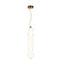 Pendul LED design modern Collar auriu, transparent, alb