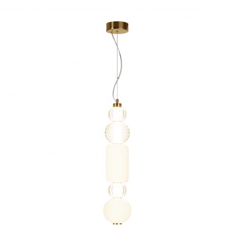 Pendule, Lustre suspendate - Pendul LED design modern Collar auriu, transparent, alb