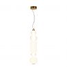 Pendul LED design modern Collar auriu, transparent, alb