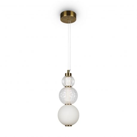 Pendule, Lustre suspendate - Pendul LED design modern Collar auriu, transparent, alb