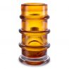 Vas decorativ din sticla design LUX Bloom amber
