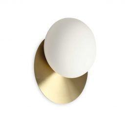 Aplice, corpuri de iluminat pentru pereti - Aplica de perete design modern Ninfea ap1 alama