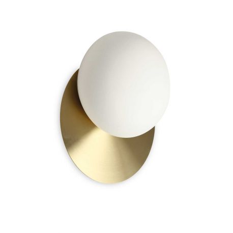 Aplice, corpuri de iluminat pentru pereti - Aplica de perete design modern Ninfea ap1 alama