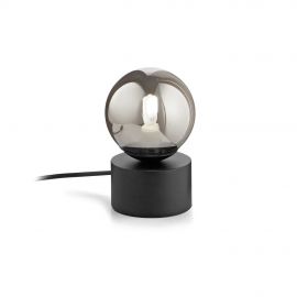 Veioze - Lampa de masa moderna Perlage tl1 negru/fumuriu