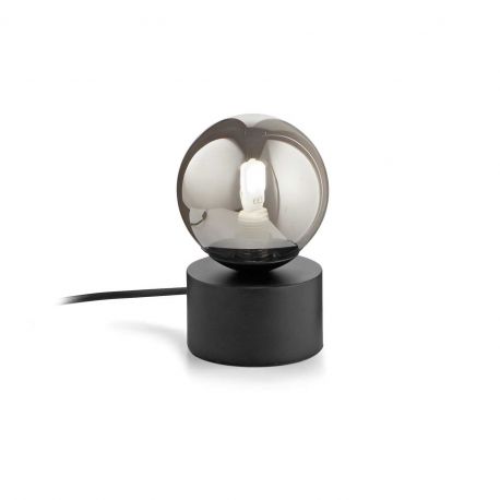 Veioze - Lampa de masa moderna Perlage tl1 negru/fumuriu