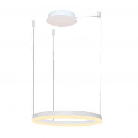 Pendule, Lustre suspendate - Lustra LED suspendata design modern circular geometric HALO PENDANT 60 WH