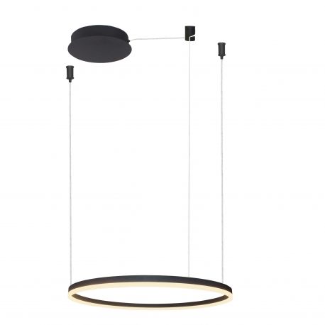 Pendule, Lustre suspendate - Lustra LED suspendata design modern circular geometric HALO PENDANT 60 BK