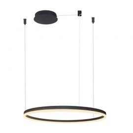 Pendule, Lustre suspendate - Lustra LED suspendata design modern circular geometric HALO PENDANT 80 BK