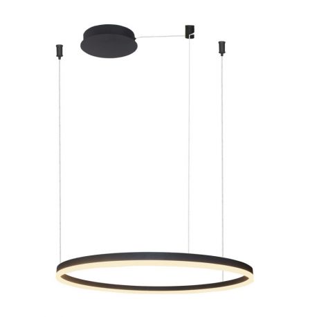 Pendule, Lustre suspendate - Lustra LED suspendata design modern circular geometric HALO PENDANT 80 BK