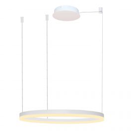 Pendule, Lustre suspendate - Lustra LED suspendata design modern circular geometric HALO PENDANT 80 WH