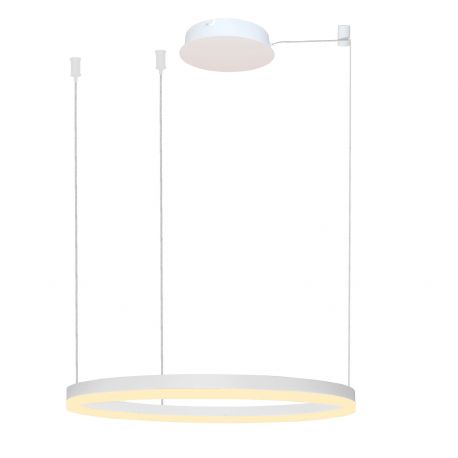 Pendule, Lustre suspendate - Lustra LED suspendata design modern circular geometric HALO PENDANT 80 WH