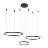 Lustra cu 3 inele LED si telecomanda HALO PENDANT BK 80+60+40 CCT