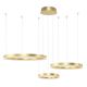 Pendule, Lustre suspendate - Lustra cu 3 inele LED si telecomanda HALO PENDANT GO 80+60+40 CCT