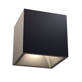 Plafoniere cu spoturi, Spoturi aplicate - Spot LED aplicat, plafoniera design tehnic Alfa negru 7x7cm, 3000K