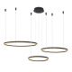 Pendule, Lustre suspendate - Lustra cu 3 inele LED si telecomanda HALO PENDANT BK 100+80+60 CCT