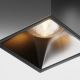 Plafoniere cu spoturi, Spoturi aplicate - Spot LED aplicat, plafoniera dimabil design tehnic Alfa negru 7x7cm, 3000K