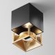 Plafoniere cu spoturi, Spoturi aplicate - Spot LED aplicat, plafoniera dimabil design tehnic Alfa negru 7x7cm, 3000K
