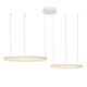 Lustra cu 2 inele LED si telecomanda HALO PENDANT WH 80+60 CCT