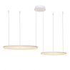 Lustra cu 2 inele LED si telecomanda HALO PENDANT WH 80+60 CCT