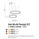 Pendule, Lustre suspendate - Lustra cu 2 inele LED si telecomanda HALO PENDANT WH 80+60 CCT