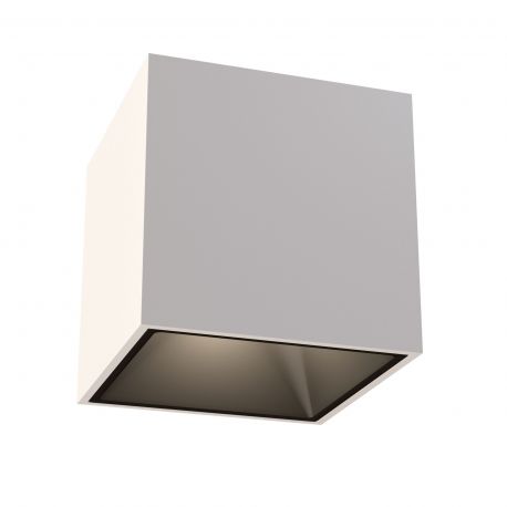 Plafoniere cu spoturi, Spoturi aplicate - Spot LED aplicat, plafoniera design tehnic Alfa alb 7x7cm, 3000K