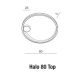 Lustre aplicate - Lustra LED aplicata design modern geometric HALO 80 WH