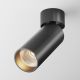 Plafoniere cu spoturi, Spoturi aplicate - Spot LED aplicat directionabil design tehnic Focus negru, 3000K