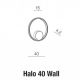 Aplice, corpuri de iluminat pentru pereti - Aplica de perete LED design modern geometric HALO 40 WALL WH