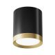 Spot aplicat design tehnic Hoop negru, auriu mat