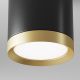 Plafoniere cu spoturi, Spoturi aplicate - Spot aplicat design tehnic Hoop negru, auriu mat