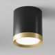 Plafoniere cu spoturi, Spoturi aplicate - Spot aplicat design tehnic Hoop negru, auriu mat