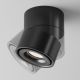 Plafoniere cu spoturi, Spoturi aplicate - Spot LED aplicat directionabil design tehnic Yin negru, 4000K