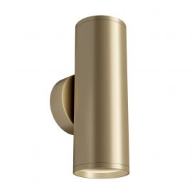 Aplice, corpuri de iluminat pentru pereti - Aplica de perete cu lumina ambientala design tehnic Focus S auriu mat