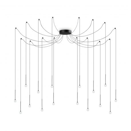 Pendule, Lustre suspendate - Lustra LED design minimalist Lucciola sp16 negru