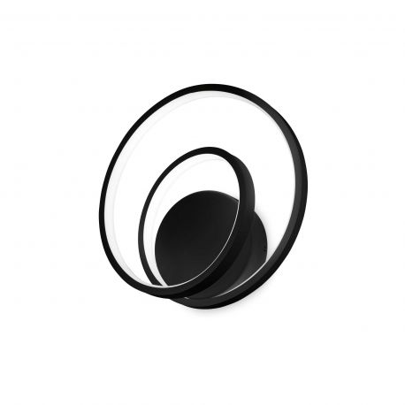 Aplice, corpuri de iluminat pentru pereti - Aplica LED design modern circular OZ AP dali neagra