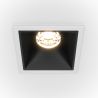 Spot LED incastrabil dimabil design tehnic Alpha alb, negru, 6,5x6,5cm, 3000K