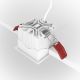 Spoturi tavan fals - Spot LED incastrabil dimabil design tehnic Alpha alb, negru, 6,5x6,5cm, 3000K