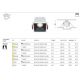 Spoturi tavan fals - Spot LED incastrabil dimabil design tehnic Alpha alb, negru, 6,5x6,5cm, 3000K