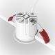 Spoturi tavan fals - Spot LED incastrabil design tehnic Alpha alb, negru, 3000K