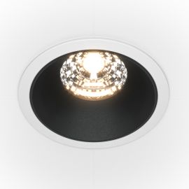 Spoturi tavan fals - Spot LED incastrabil design tehnic Alpha alb, negru 8,5cm, 3000K