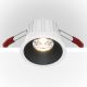 Spoturi tavan fals - Spot LED incastrabil design tehnic Alpha alb, negru 8,5cm, 3000K