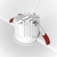 Spoturi tavan fals - Spot LED incastrabil design tehnic Alpha alb, negru 8,5cm, 3000K