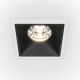 Spoturi tavan fals - Spot LED incastrabil design tehnic Alpha alb, negru 8,5x8,5cm, 3000K