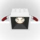 Spoturi tavan fals - Spot LED incastrabil design tehnic Alpha alb, negru 8,5x8,5cm, 3000K