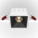 Spoturi tavan fals - Spot LED incastrabil design tehnic Alpha alb, negru 8,5x8,5cm, 3000K
