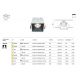 Spoturi tavan fals - Spot LED incastrabil design tehnic Alpha alb, negru 8,5x8,5cm, 3000K
