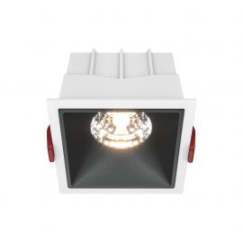 Spoturi tavan fals - Spot LED incastrabil dimabil design tehnic Alpha alb, negru, 8,5x8,5cm, 4000K