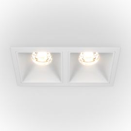 Spoturi tavan fals - Spot LED incastrabil dimabil cu 2 surse de iluminat Alpha alb, 3000K