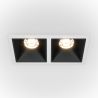 Spot LED incastrabil dimabil cu 2 surse de iluminat Alpha alb, negru 3000K