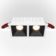 Spoturi tavan fals - Spot LED incastrabil dimabil cu 2 surse de iluminat Alpha alb, negru 3000K